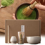 Matcha Bowl with Spout Japanese 4 Piece Matcha Powder Kit Matcha Whisk and Holder Matcha Accessories for Enjoy Alone or Share