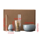 Matcha Bowl with Spout Japanese 4 Piece Matcha Powder Kit Matcha Whisk and Holder Matcha Accessories for Enjoy Alone or Share