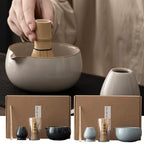 Matcha Bowl with Spout Japanese 4 Piece Matcha Powder Kit Matcha Whisk and Holder Matcha Accessories for Enjoy Alone or Share